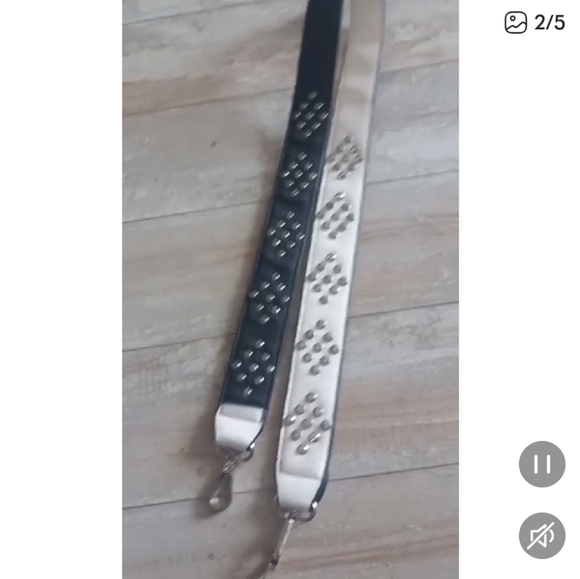 Studded & Rhinestone 2 Sided Bag Strap - Picture 1 of 5